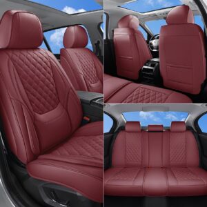 Universal faux leather car seat cover set 5